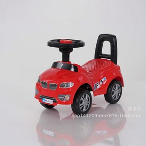 Ride On Car For Kids 2 To 4 Years <b>Plastic</b> Push Walker Toy Car Unisex Red With Black Handle And Steering <b>Wheel</b> - Product Image 1