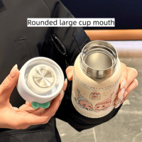 Tasse pour enfants en acier inoxydable avec revêtement céramique, design compact et mignon, facile à transporter, garde les boissons chaudes/froides, affichage LED de la température, cadeau d'affaires
