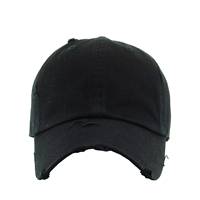 Algodón Lavado Desgastado Agujero Desestructurado Roto Moda Papá Sombrero Hip Hop Gorras de béisbol Logotipo personalizado