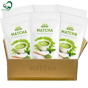 Polvo de té Natural de alta calidad 100% puro todo orgánico Matcha té de salud Verde Hoja de té fresco 500 Grado de malla Color verde Shaanxi