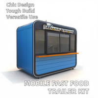 Remorque mobile multi-usage en structure acier, maison préfabriquée pour camion de restauration rapide et équipement de cuisine de magasin