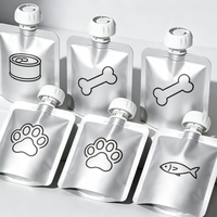 Bolsa de Plástico PE con Boquilla Vertical Personalizada de Fábrica, 50ml 100ml, para Envasado de Alimentos para Animales, Impresión por Grabado