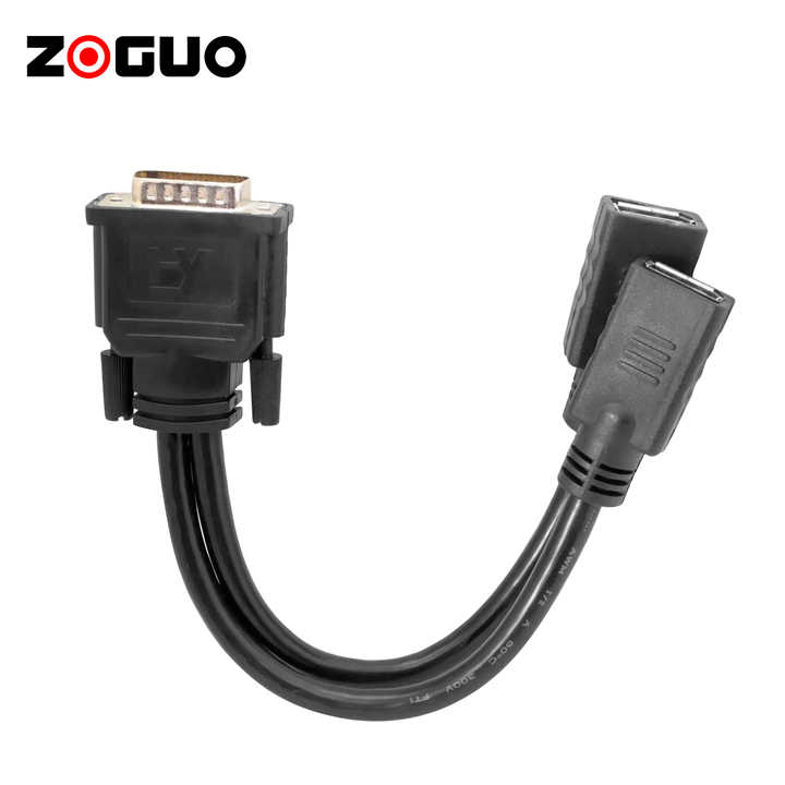 Customized 5m Display Port Female Dual Monitor Extension Adapter Cable New Cheap LHF Graphics Card DMS 59 Pin Dual Displayport