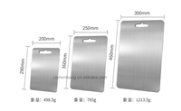 Planche à découper en acier inoxydable 304 titane double face, antibactérienne, désodorisante, anti-moisissure, avec plaques adhésives, marque Zhenbang
