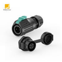 Connecteur étanche IP68 LP16 pour alimentation, prise mâle/femelle 2/3/5 broches pour application servomoteur et frein
