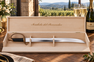 <span class=keywords><strong>Sabre</strong></span> à <span class=keywords><strong>champagne</strong></span> de luxe HUAJU INDUSTRIAL avec boîte de présentation en bois, couteau d'ouverture de <span class=keywords><strong>champagne</strong></span> professionnel <span class=keywords><strong>pour</strong></span> sommelier - Product Image 2