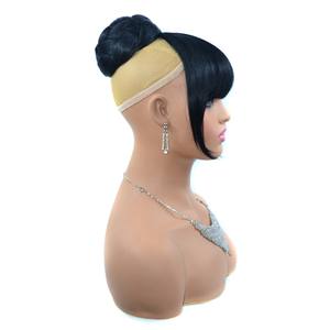 Nueva belleza sintética Everyday Bun & Bang Chignon Updo Pretty Quick Bun & Bang Clip en postizo - Product Image 4