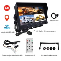 Monitor para Camión SeemeTech de 7 Pulgadas TFT IPS LCD 1024x600 GPS 4G WIFI Pantalla Dividida Tarjeta SD Cámara de Reversa Control Remoto 1 Año de Garantía