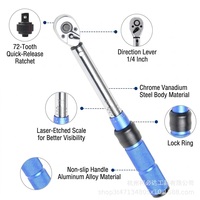 Jeu de clés dynamométriques à cliquet de 32 pièces, entraînement 1/4 pouce, haute précision 2-24 Nm, kit d'outils de réparation de vélo avec barre d'extension et embouts