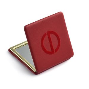 Velvet Soft Touch Square Luxury Gold Frame Cosmetic Lightsome Pocket <b>Mirror</b> - Product Image 1