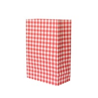 Sac cadeau en papier kraft à carreaux coloré 9x5.9x3.1 pouces, personnalisable avec logo, pour rangement artisanal, idéal pour les fêtes et les collations