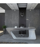 Prise escamotable sans fil Creative Flying Too Design CANDU pour bureau de PDG, en pierre artificielle, finition ultra brillante, garantie 10 ans