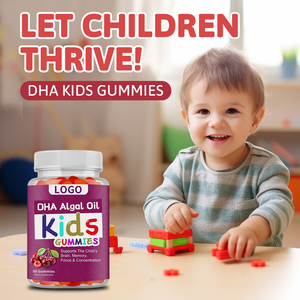 Gommes à mâcher pour enfants DHA avec DHA d'origine algale Oméga <span class=keywords><strong>3</strong></span> pour le développement cognitif, la mémoire, la concentration et la santé des yeux Vegan Non OGM - Product Image 2