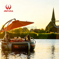 Équipement de jeux aquatiques, bateau donut électrique avec barbecue pour la vente