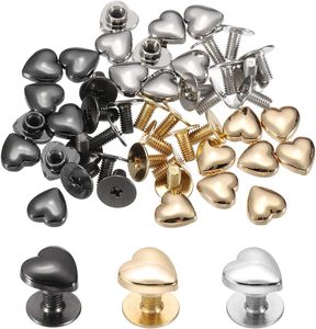 PATIKIL Mm Ensembles de rivets en forme de cœur, rivets à double capuchon pour le cuir, la confection, la décoration, la réparation, le bricolage et les vêtements - Product Image 1