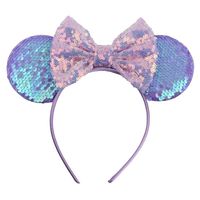 Coloré mignon filles enfants enfants mariée bachelorette partie Minnie Arc-En-Étincelle Sequin Souris Oreilles Bandeau