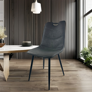 Muebles de Comedor, Silla de Comedor Minimalista Retro con Asiento Acolchado, Silla Contemporánea sin Brazos para Restaurante o Cafetería - Product Image 6