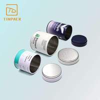 Boîte en étain ronde personnalisée de qualité alimentaire pour le stockage du thé, du matcha et du café, et l'emballage de cadeaux de fêtes