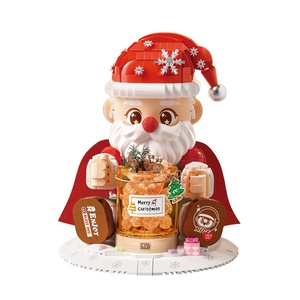 <span class=keywords><strong>LOZ</strong></span> Santa Claus aromaterapia iluminación modelo pequeña partícula escritorio decoración doméstica bloques de construcción juguete de construcción conjunto - Product Image 1