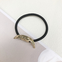 Simple petit élastique tête corde cheveux accessoires métal forme géométrique attaché prêle cheveux corde pour les femmes