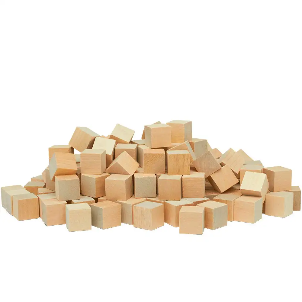 Cubi artigianali in legno non finiti confezione da 1 pollice di 500 piccoli blocchi di legno per decorare cubi di legno per artigianato e decorazioni di picchio