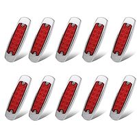 Kingshowstar Luces de Posición Laterales de 12 LED de 6.4 Pulgadas, Luces de Señalización para Camiones, Remolques, Autocaravanas, Camionetas y RV