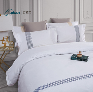 Khách sạn 100% polyester bedding Set vua nữ hoàng đôi kích thước duy nhất 4 cái tấm ga trải giường thiết lập - Product Image 2