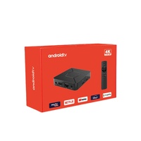 Q5 Android Q10.0 TV Box 4K HDR 64 Bit Quad Core 2GB + 8GB RAM 1080p 60fps 2.4G + 5G WIFI Dongle Android TV avec adaptateur fibre optique