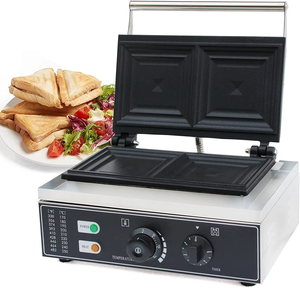 Vinica Commercial Sandwich Toaster Maker para restaurante Hogar para hacer sándwiches calientes Waffles Hamburguesas Filetes Verduras Tocino - Product Image 4