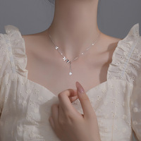 S999 Sterling Silber Zirkon Bohemian Schmetterling Quaste O-förmige Gliederkette Damen Instagram Kleine Blumen Choker