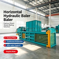 Presse à balles horizontale hydraulique pour PET et plastique, capacité 750-1500 kg/balle, pressage continu