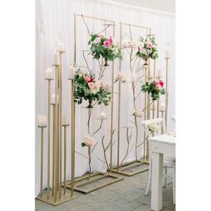 ฉากหลังตกแต่งงานแต่งงานดีไซน์ทันสมัย ​​โครงโลหะสำหรับจัดแสดงดอกไม้และลูกโป่ง ซุ้มแต่งงานสำหรับอุปกรณ์จัดงานแต่งงานในโบสถ์ - Product Image 1
