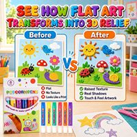 Stylos Magiques 6 Couleurs Effet Popcorn DIY – Stylos à Dessin Bulles 3D Gonflées pour Décoration et Graffiti – Papeterie à Texture Amusante qui Séche Rapidement