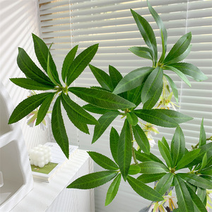 Plante verte artificielle Qingyu Chronicle, branche unique, fleurs en soie plastique réalistes pour la décoration intérieure et les accessoires de mariage - Product Image 4