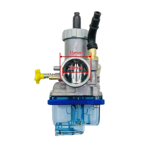 Alto rendimiento PE28 NSR150 <span class=keywords><strong>Keihin</strong></span> Hon Da Yamaha Kawasaki <span class=keywords><strong>150cc</strong></span> azul transparente Push Pull Choke motocicleta <span class=keywords><strong>carburador</strong></span> - Product Image 1