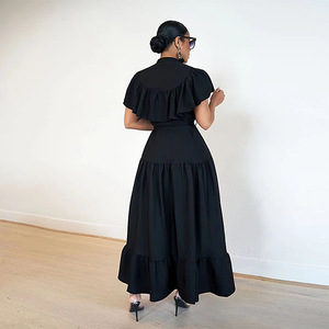 Ropa de otoño para mujer, nueva <span class=keywords><strong>falda</strong></span> Retro de primer amor, Vestido camisero perezoso francés adelgazante Suelto - Product Image 2