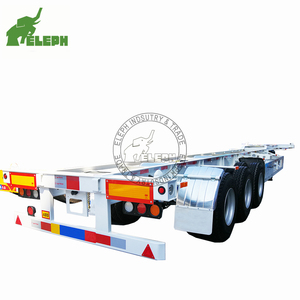 Remolque <span class=keywords><strong>de</strong></span> Plataforma <span class=keywords><strong>de</strong></span> Servicio Pesado <span class=keywords><strong>de</strong></span> 2 Ejes, 40 Toneladas, Tipo Esqueleto para <span class=keywords><strong>Contenedores</strong></span>, Chasis Portuario - Product Image 2