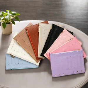 Hongbo Best Selling 8-Colored HB-WE8F Litchi Leather Size M Loose Fly Leaf Dashboard <b>Ring</b> <b>Binder</b> Card Slot Zippered Pouch (CN) - Product Image 2