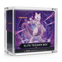 Boîte de protection personnalisée en acrylique transparent avec couvercle magnétique - Étui pour boîte d'entraînement Elite pour le rangement et la présentation de cartes TCG