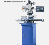 Machine à percer et à fraiser verticale robuste 1000W FS-30V pour le bois et le métal, conventionnelle, automatique, à vitesse variable, avec affichage numérique