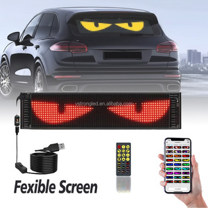 شاشة LED مرنة للشاحنات بتصميم عين الشيطان الديناميكية، معتمدة من مشاهير الإنترنت، تعمل بالطاقة عبر USB - Product Image 1