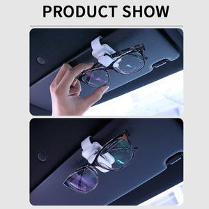 Support de lunettes de soleil pour pare-soleil de voiture, pince de fixation pour lunettes de voiture avec support de carte et billet pour voiture - Product Image 3