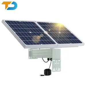 Tecdeft Home segurança painel solar painel fotovoltaico 12V energia geração de supervisão sistema de energia solar 30w30ah para 4G CCTV