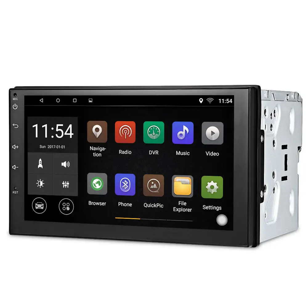 7 "Android 7.0 8.0 Tùy Chọn Quad Core Màn Hình Cảm Ứng Car Dvd Gps Navigation Mp5 Player Radio RDS Video Đầu Ra Phổ