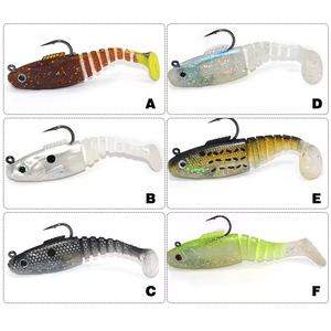 Takedo เหยื่อตกปลา127 152สดเหยื่อ TPR แบบนิ่มเหยื่อตกปลาตะกั่วเหยื่อตกปลาเบสพร้อมเบ็ด Mustad sinking Soft JIG Lure - Product Image 5