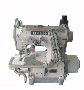 Máquina de Coser Industrial de Puntada Triple de Cinco Hilos, Máquina de Coser de Cama Plana con Sistema de Interbloqueo RN9300-1 - Product Image 1