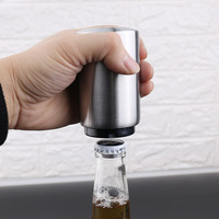 Ouvre-bouteille manuel en acier inoxydable, type presse, facile à utiliser, pour bar, restaurant, cadeau, personnalisable avec logo OEM, emballage en boîte