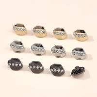 Boutons-pression personnalisés en alliage de zinc concave, écologiques, lavables, élégants et décoratifs pour chemises, manteaux et vestes