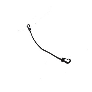 Corde élastique noire de 5 mm de diamètre, longueur 70 cm, extrémités à double crochet, cordes de maintien à usage universel - Product Image 1
