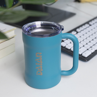 Personnalisable 16OZ Tasses Isolées Thermiques avec Couvercles Portable Voyage En Acier Inoxydable Tasse À Café Sous Vide